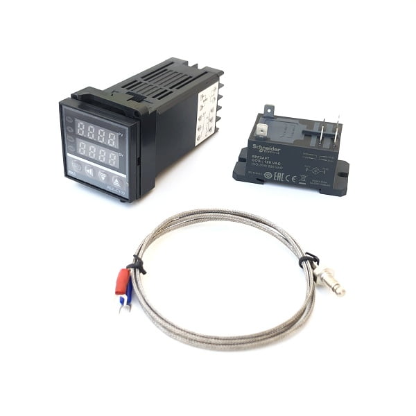 Control de Temperatura REX-C100 con sus accesorios, relé y termopar